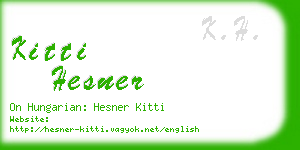 kitti hesner business card